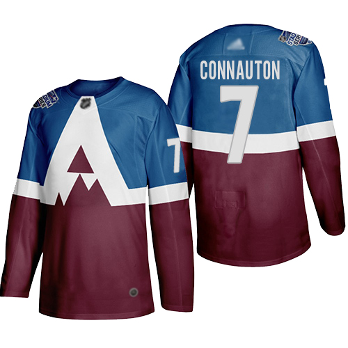 Men Adidas Colorado Avalanche #7 Kevin Connauton  2020 Stadium Series Burgundy Stitched NHL Jersey